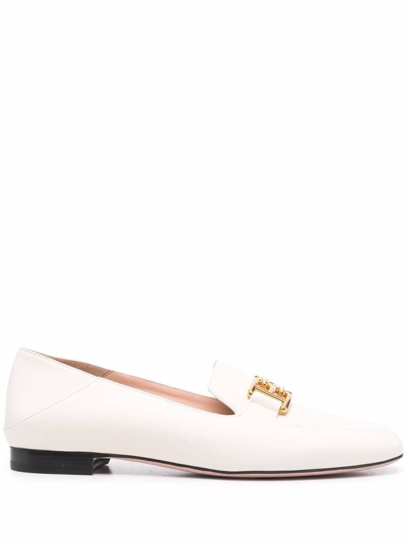 Bally Ella 10mm logo-plaque leather loafers - Neutrals von Bally