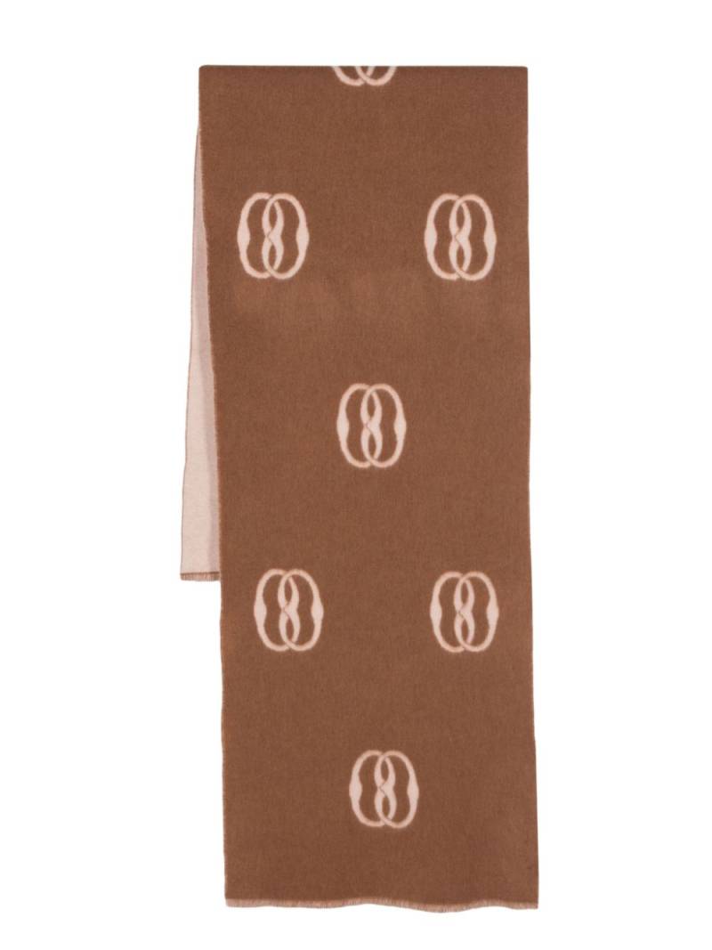 Bally Emblem merino wool scarf - Brown von Bally