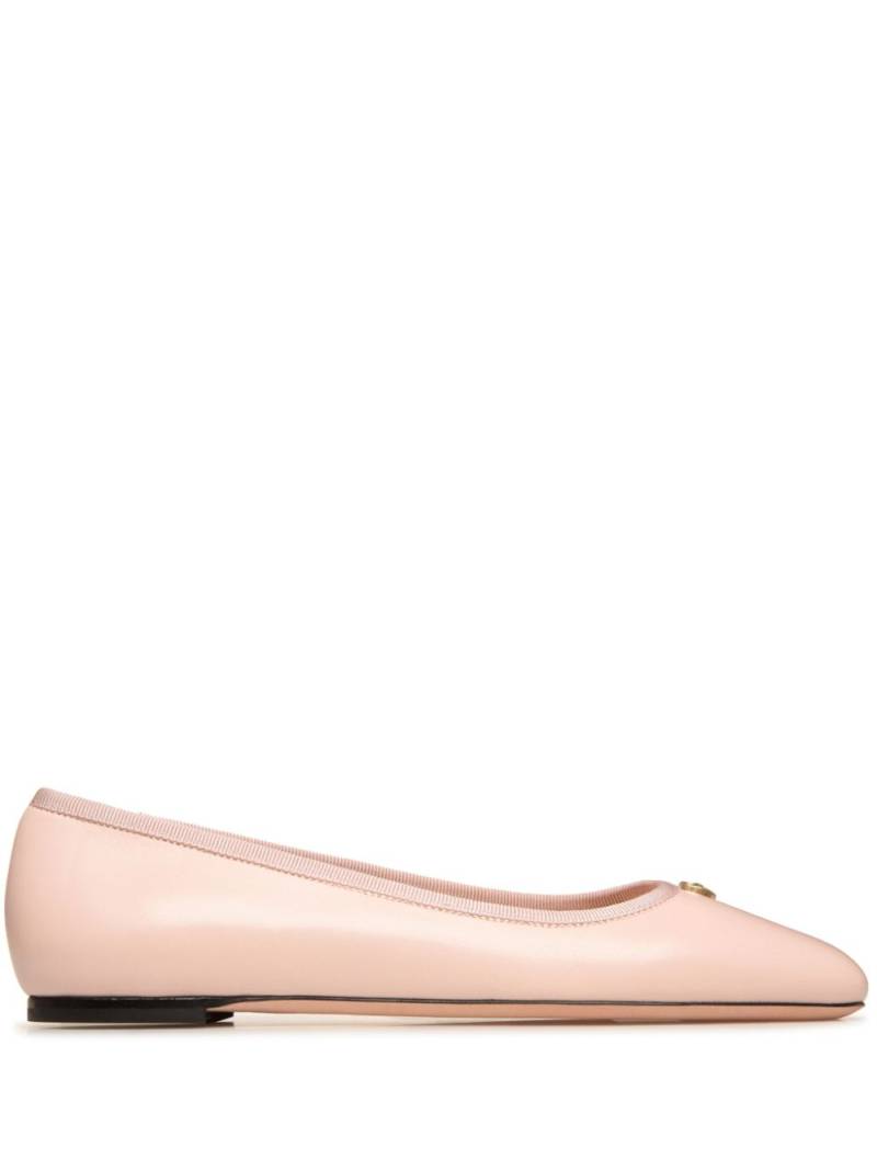 Bally Emblem-plaque leather ballerina shoes - Neutrals von Bally