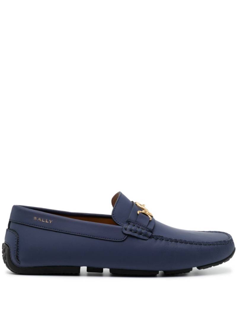 Bally Emblem-plaque leather driving shoes - Blue von Bally