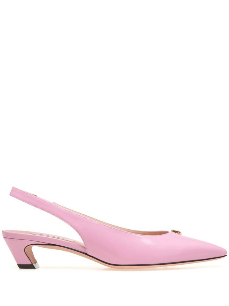 Bally Emblem-plaque slingback leather pumps - Pink von Bally