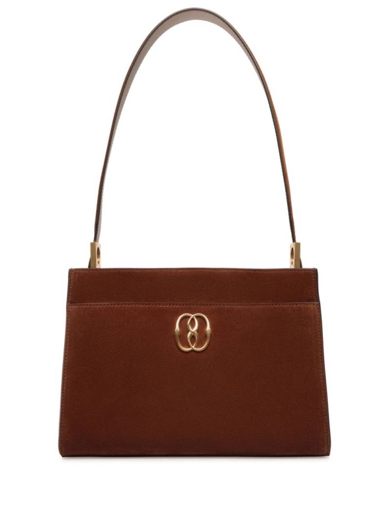 Bally Emblem suede shoulder bag - Brown von Bally