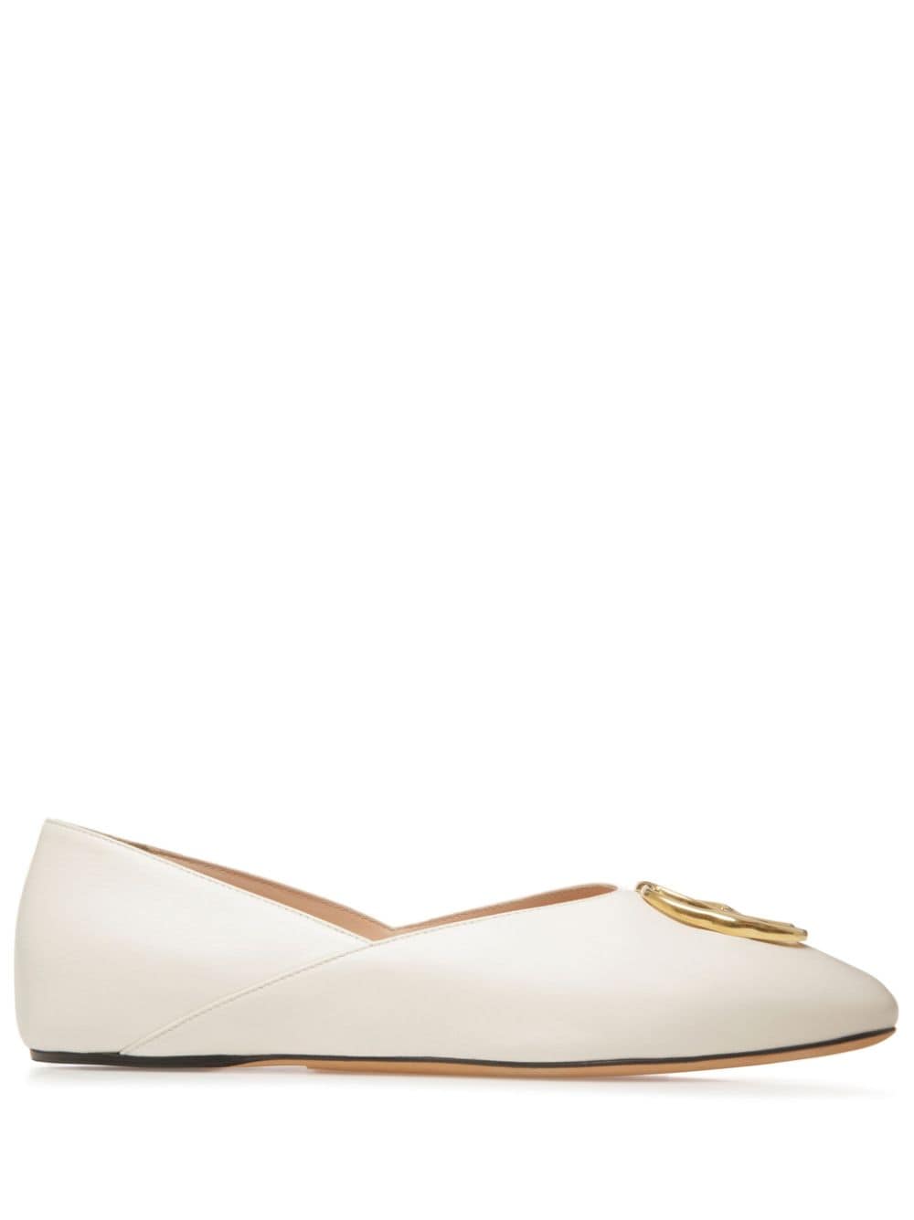 Bally Gerry leather ballerina shoes - White von Bally