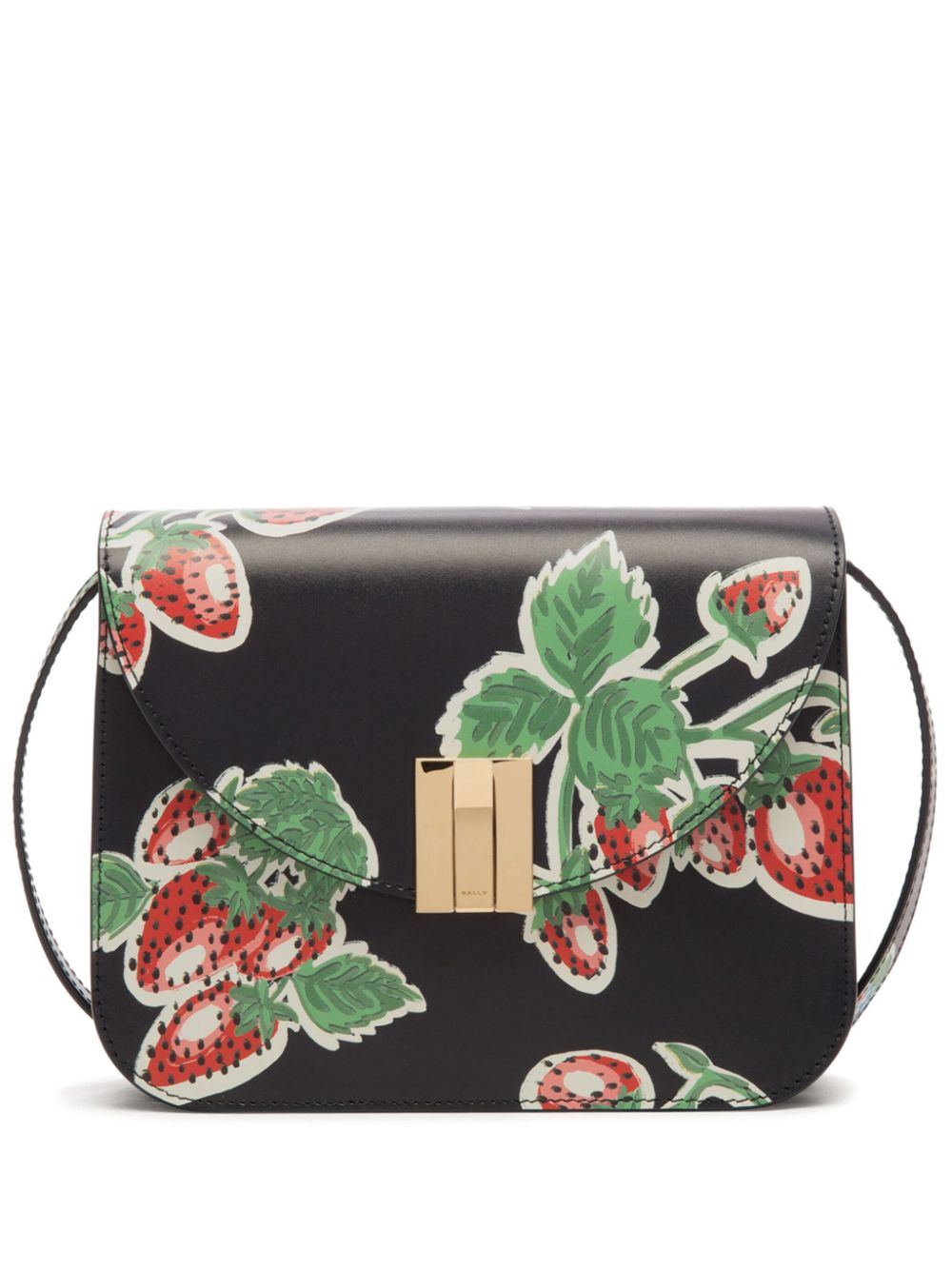 Bally Ollam strawberry-print crossbody bag - Black von Bally