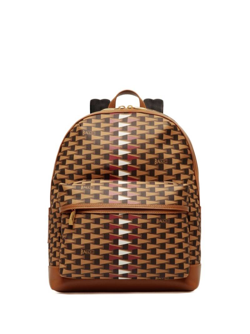 Bally Pennant faux-leather backpack - Brown von Bally