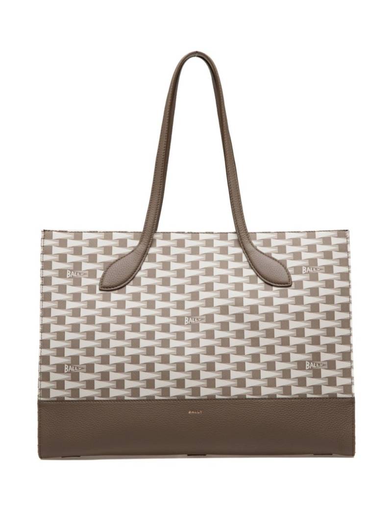 Bally Pennant geometric-pattern print tote bag - Grey von Bally