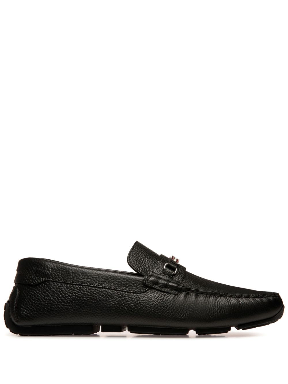 Bally Pilot Driver Ebano grained leather loafers - Black von Bally