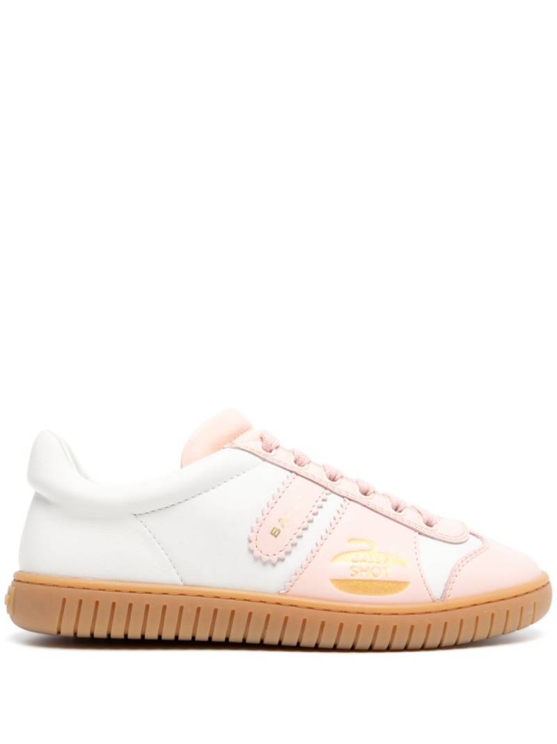 Bally Player curling-motif leather trainers - Pink von Bally