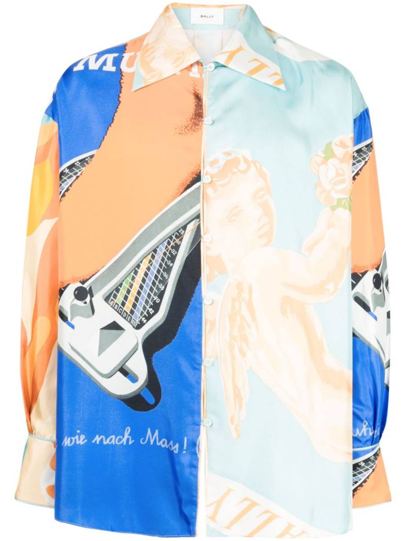 Bally abstract-print panelled shirt - Multicolour von Bally