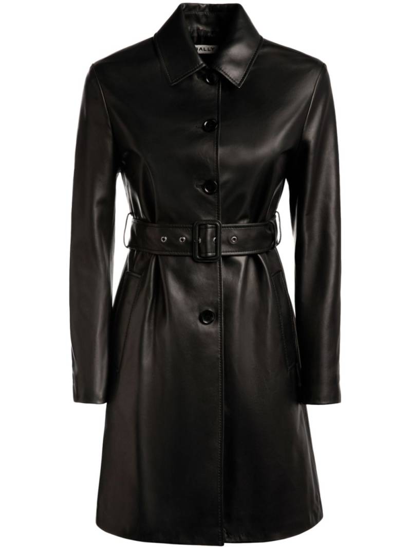 Bally belted nappa-leather coat - Black von Bally