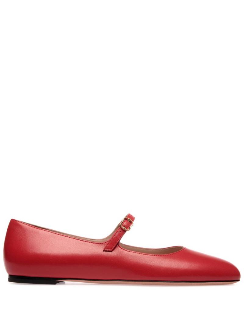 Bally brushed leather mary-jane shoes - Red von Bally