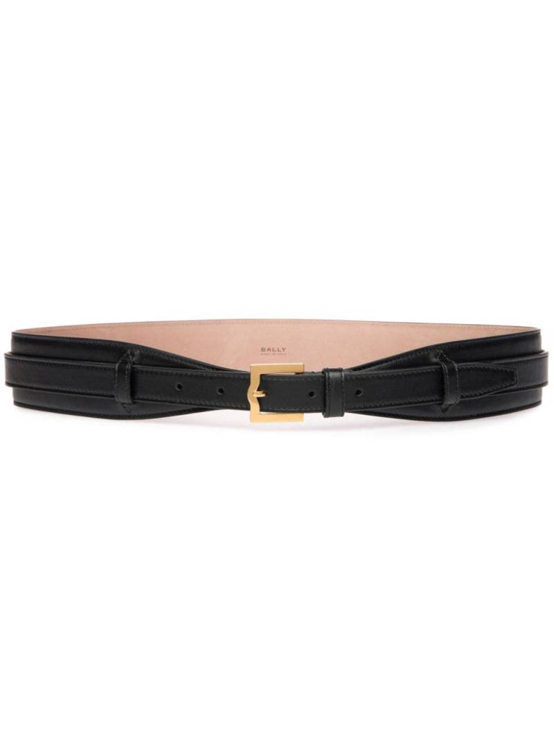 Bally buckle leather belt - Black von Bally