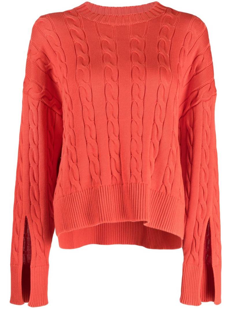 Bally cable-knit cotton jumper - Orange von Bally