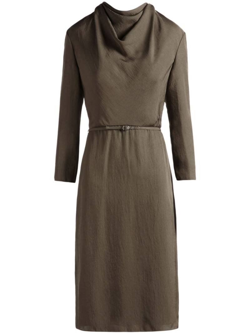 Bally cowl-neck belted midi dress - Green von Bally