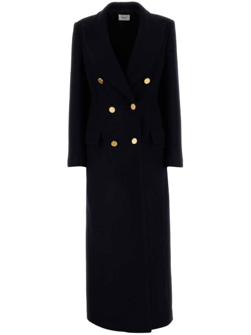 Bally double-breasted long coat - Blue von Bally