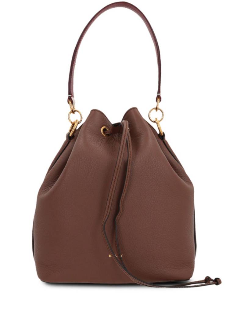 Bally drawstring leather bucket bag - Brown von Bally