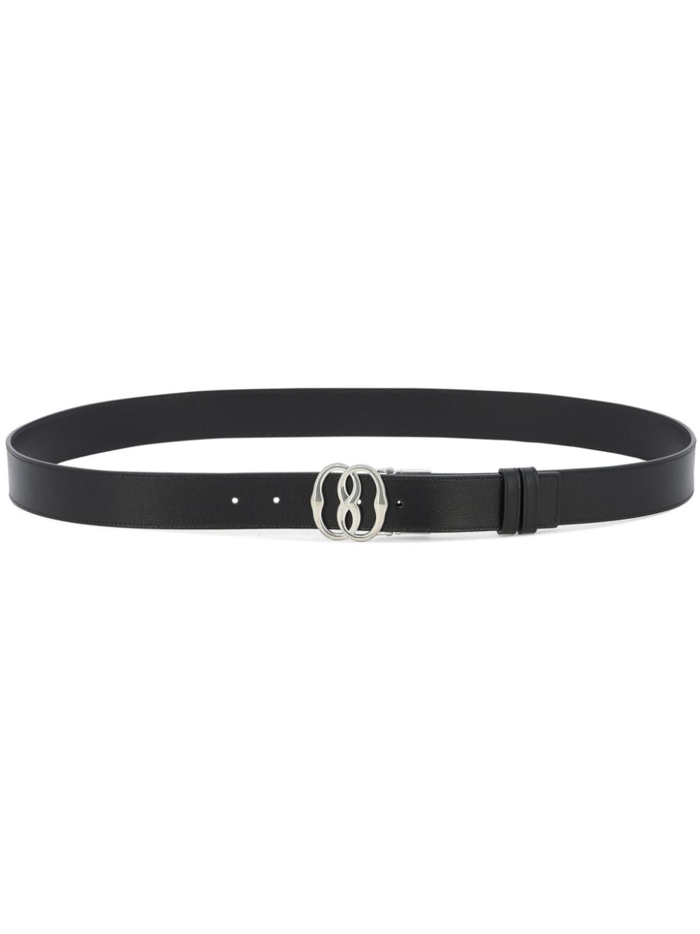 Bally emblem buckle leather belt - Black von Bally