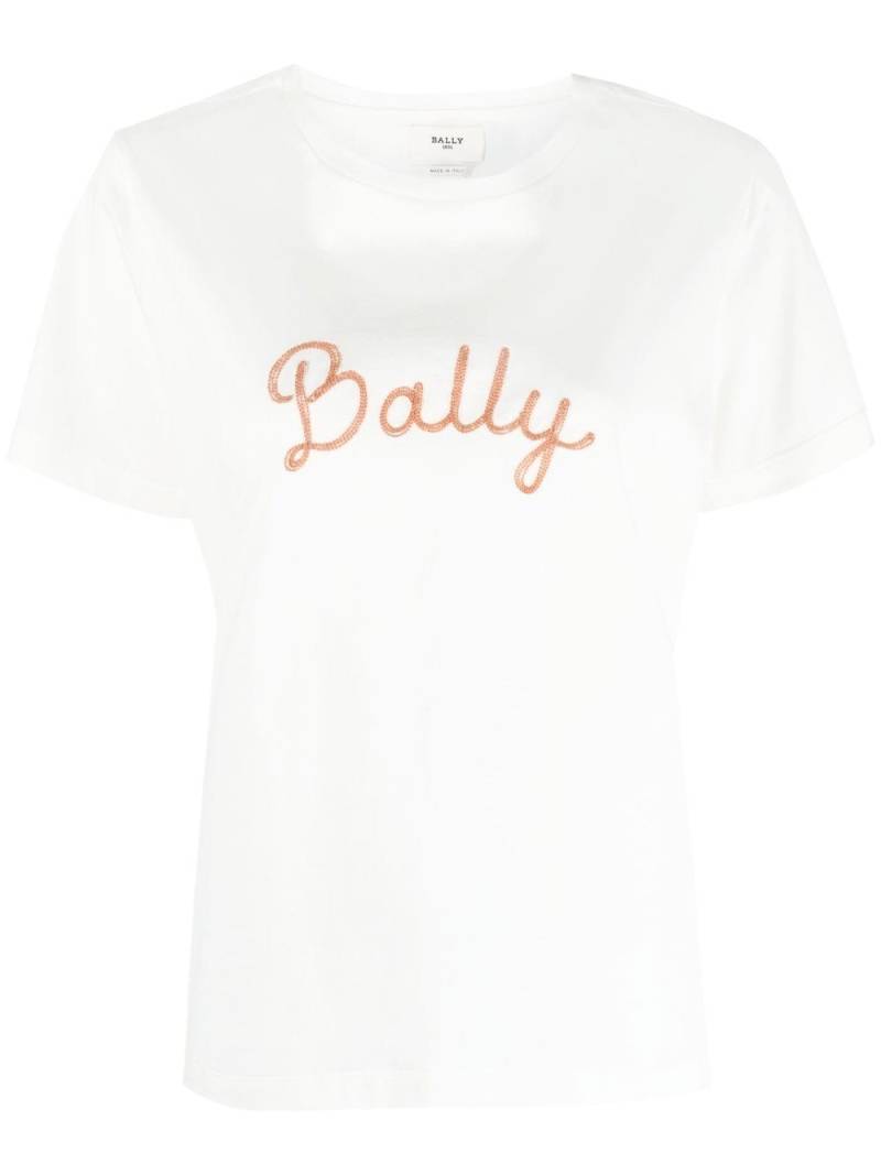 Bally embroidered-logo cotton T-shirt - Neutrals von Bally