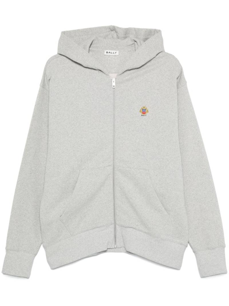 Bally embroidered-logo hoodie - Grey von Bally