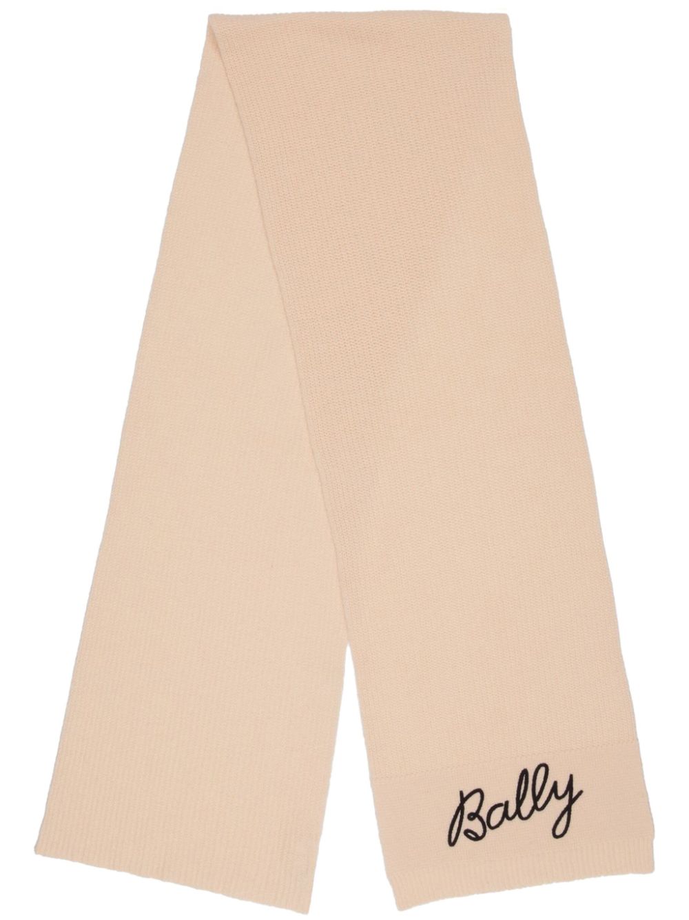 Bally embroidered-logo scarf - Neutrals von Bally