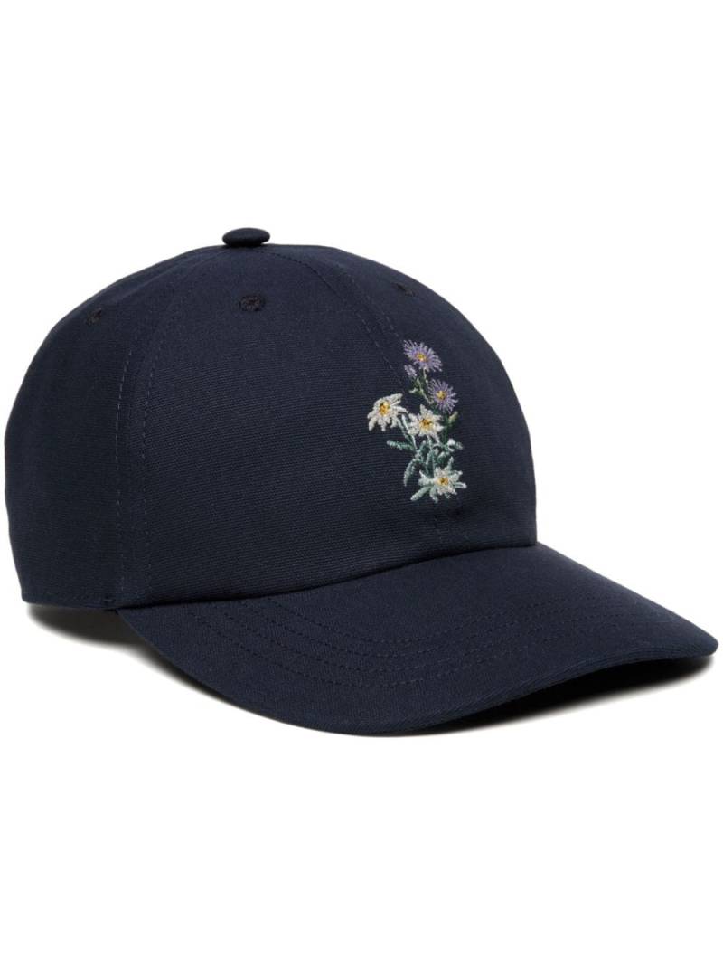 Bally floral-embroidered baseball cap - Blue von Bally