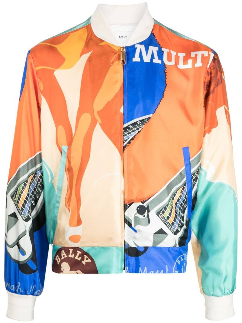 Bally graphic-print bomber jacket - Orange von Bally