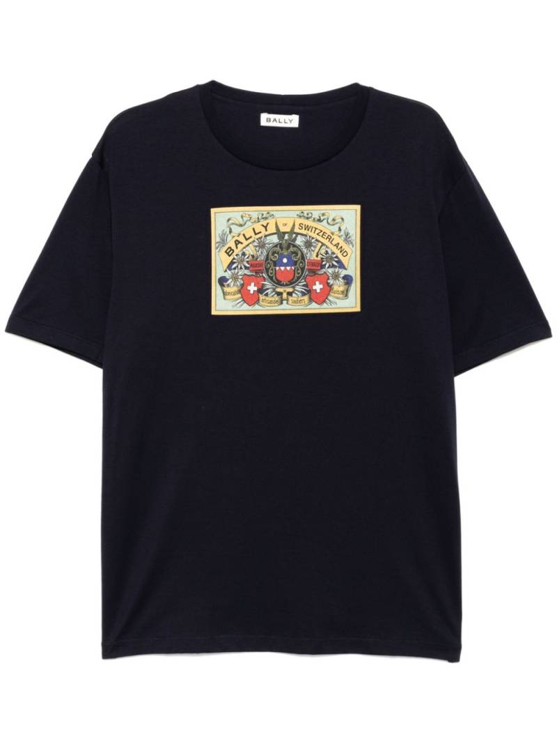 Bally graphic print short-sleeves T-shirt - Blue von Bally