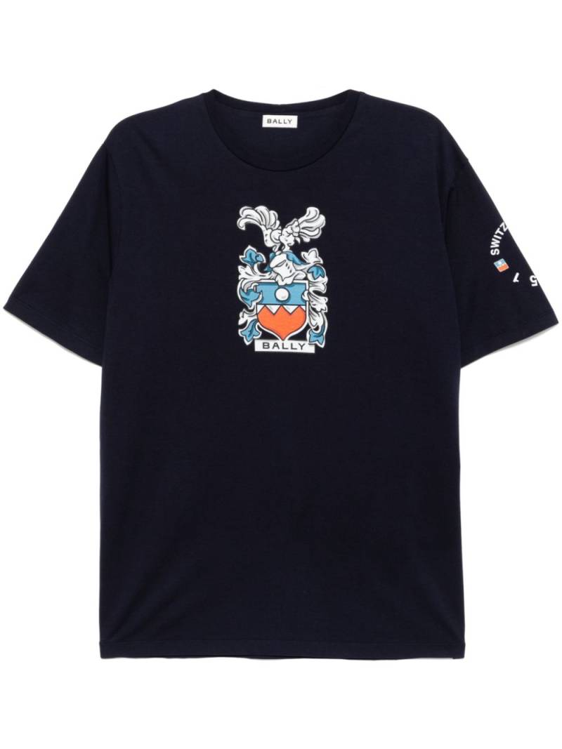 Bally graphic print short-sleeves T-shirt - Blue von Bally