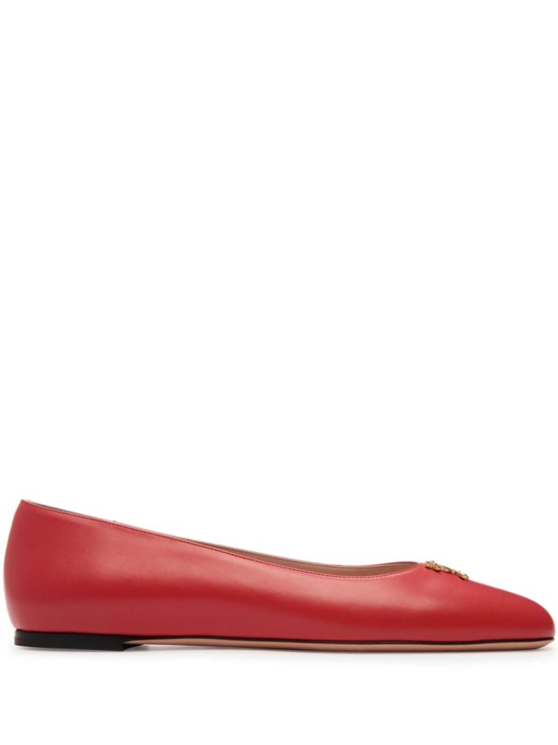 Bally heart-plaque ballerina shoes - Red von Bally