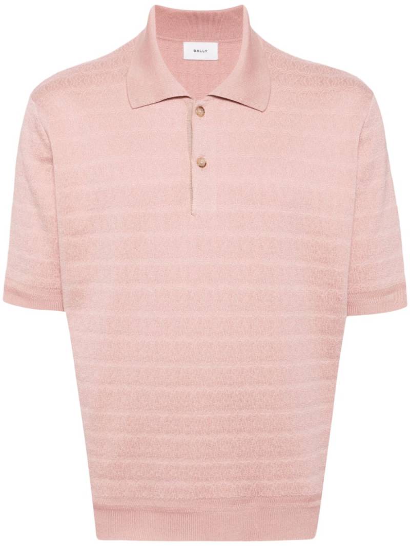 Bally horizontal stripe polo shirt - Pink von Bally