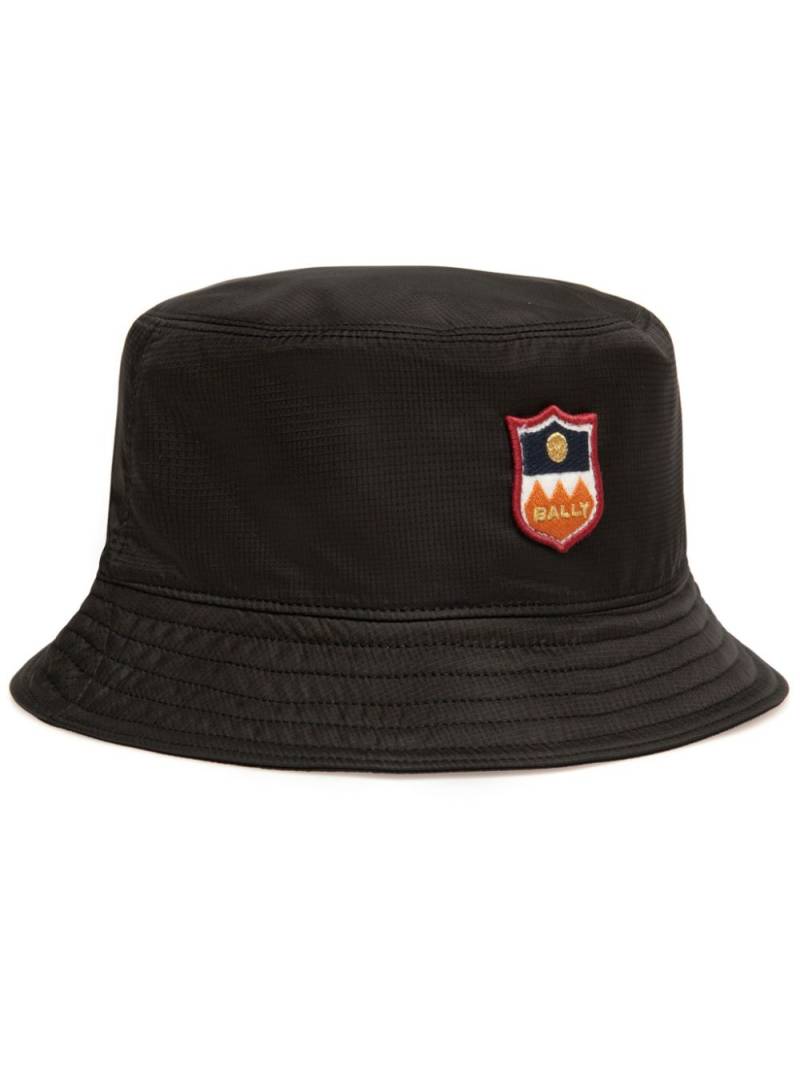 Bally logo-appliqué bucket hat - Black von Bally