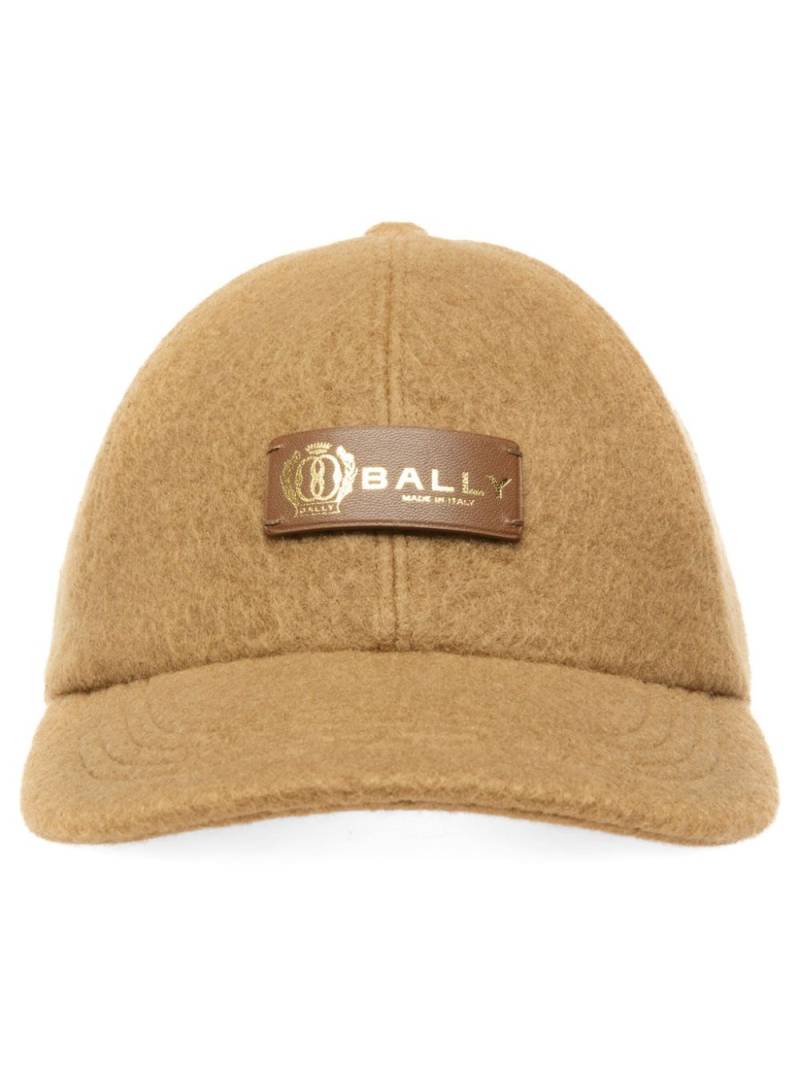 Bally logo-appliqué felted baseball cap - Brown von Bally