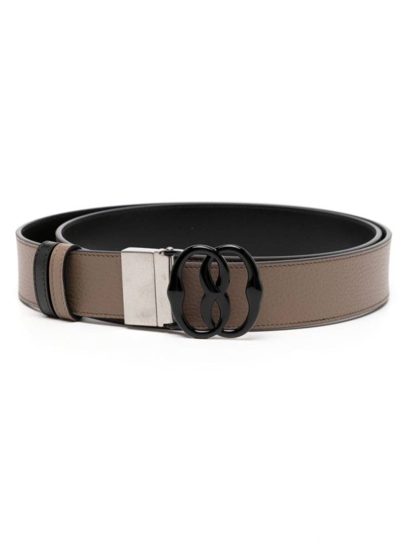 Bally logo-buckle reversible leather belt - Brown von Bally