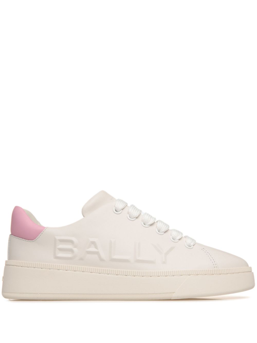 Bally logo-embossed leather sneakers - White von Bally