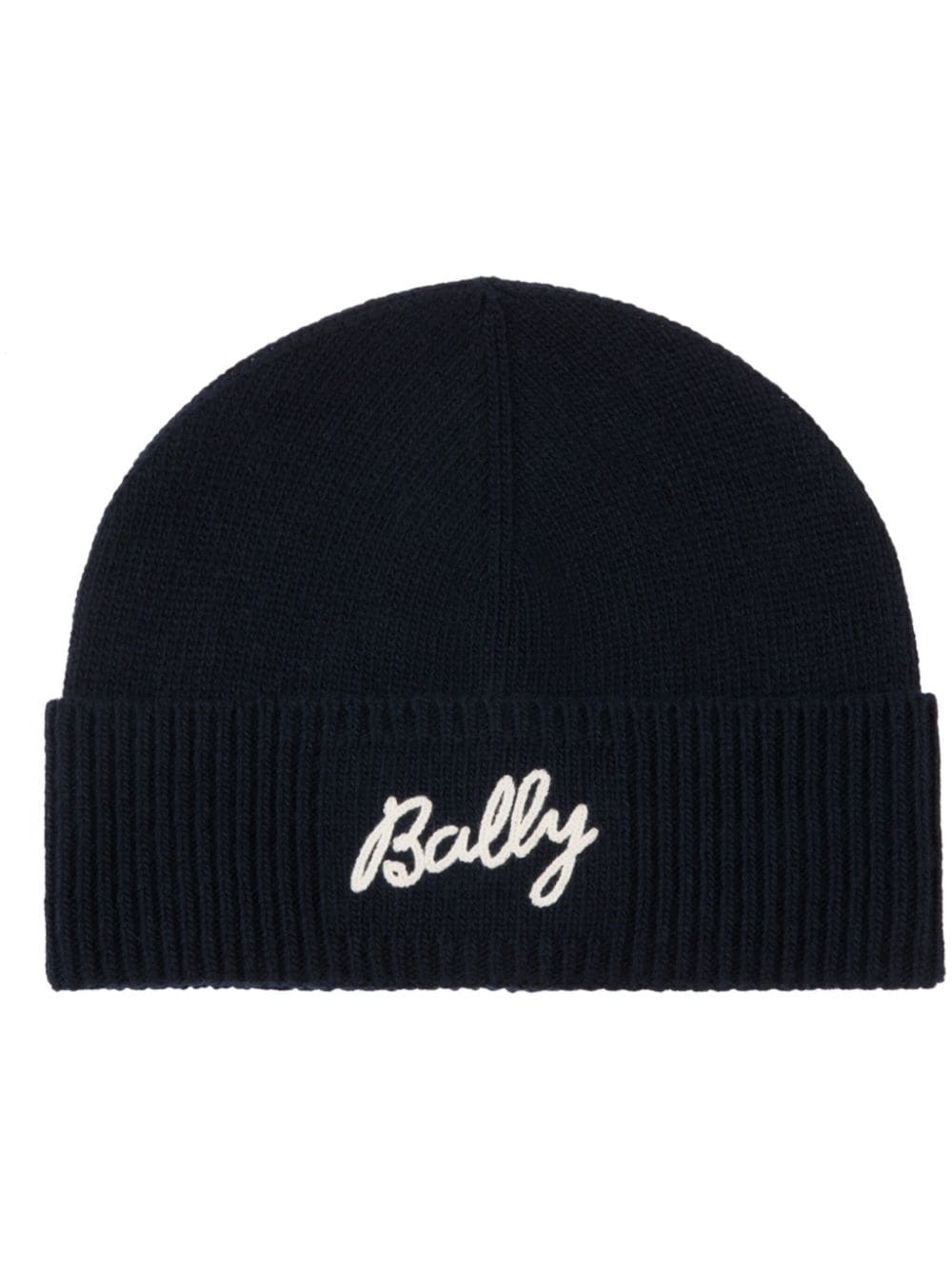 Bally logo-embroidered beanie - Blue von Bally