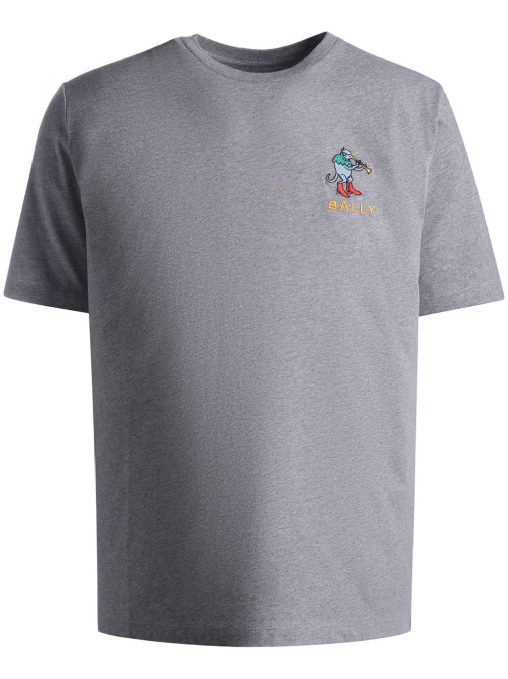 Bally logo-embroidered cotton T-shirt - Grey von Bally