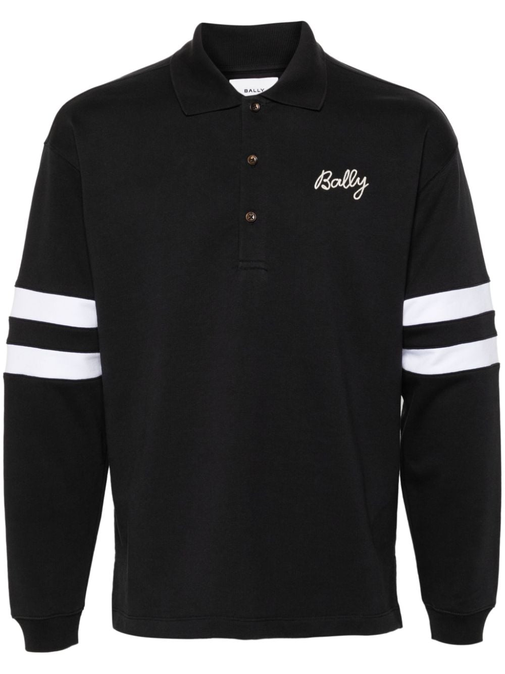 Bally logo-embroidered cotton polo shirt - Blue von Bally