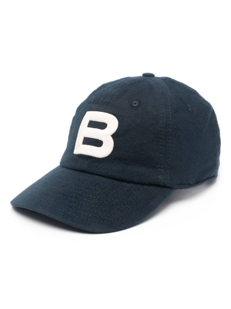 Bally logo-embroidered felted baseball cap - Blue von Bally