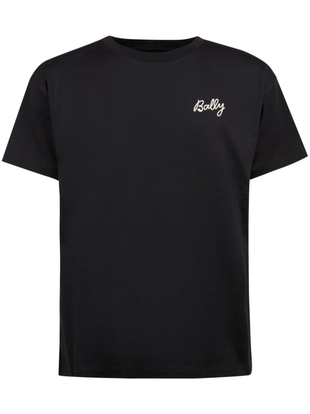 Bally logo-embroidered organic cotton T-shirt - Black von Bally