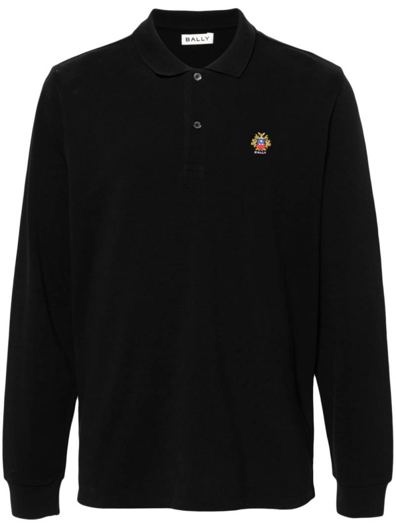 Bally logo-embroidered organic cotton polo shirt - Black von Bally