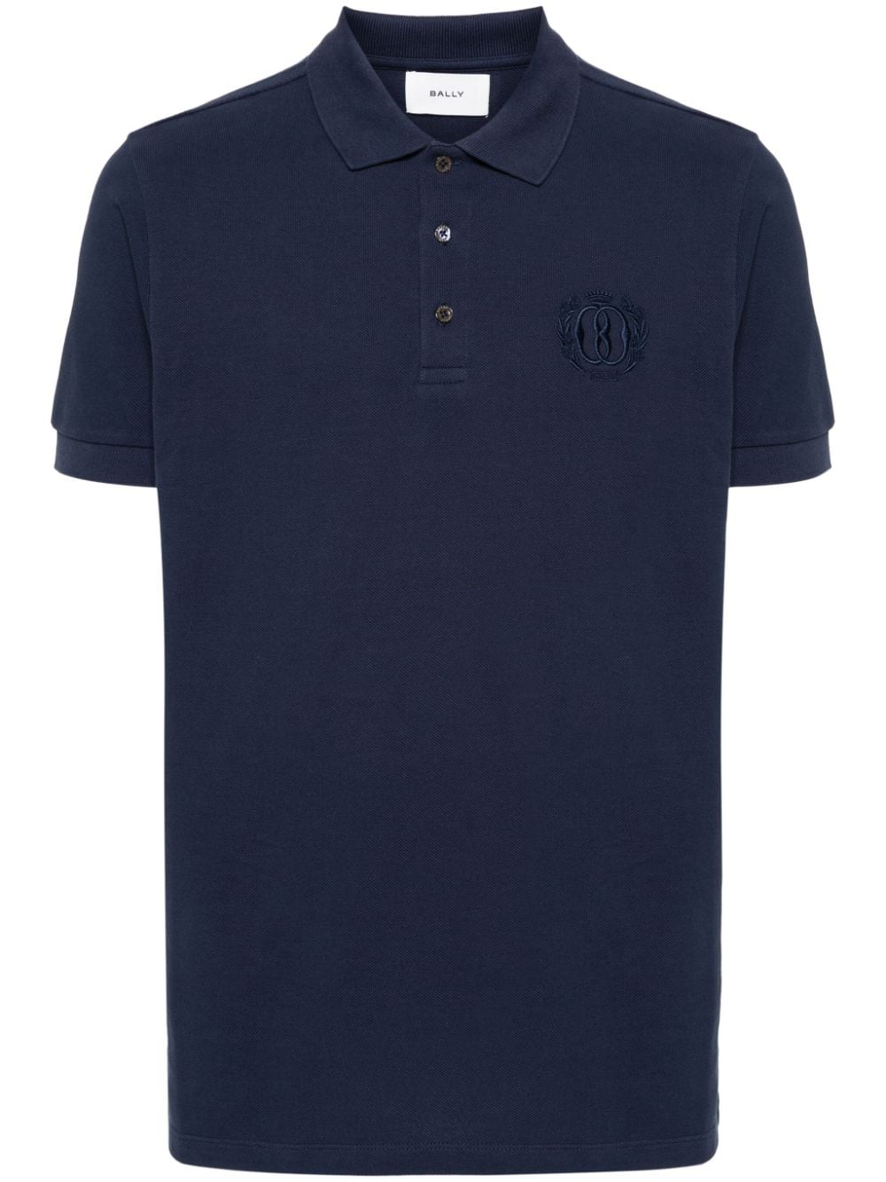 Bally logo-embroidered piqué polo shirt - Blue von Bally