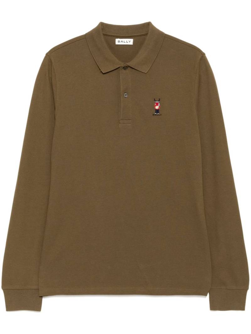 Bally logo-embroidered polo shirt - Neutrals von Bally