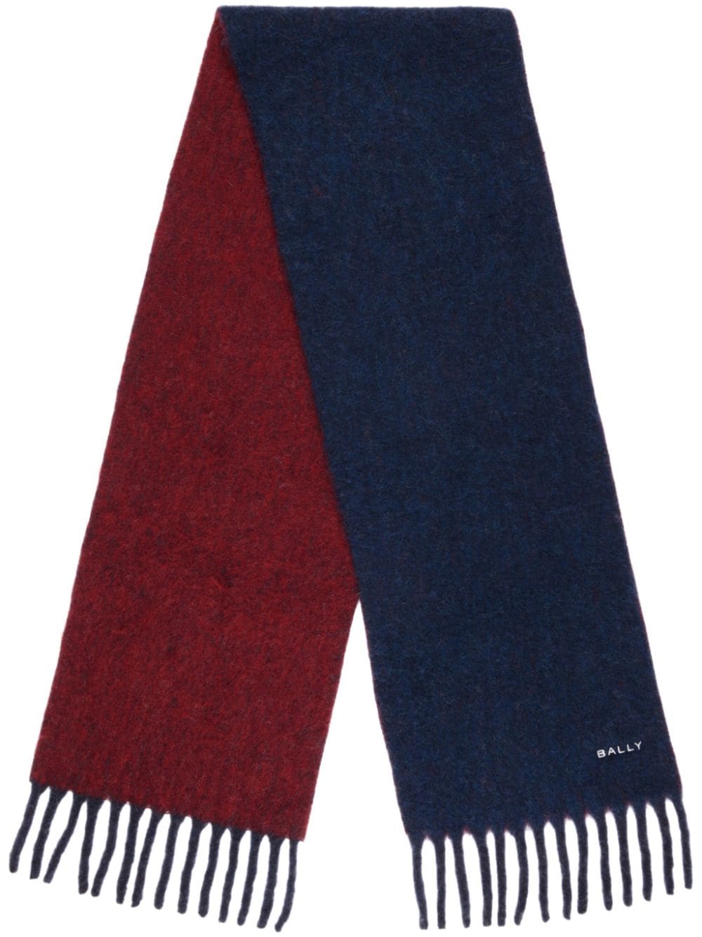 Bally logo-embroidered scarf - Blue von Bally