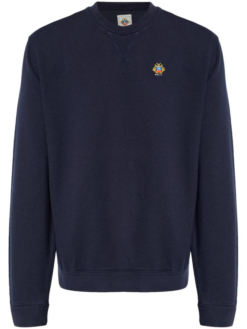 Bally logo-embroidered sweatshirt - Blue von Bally