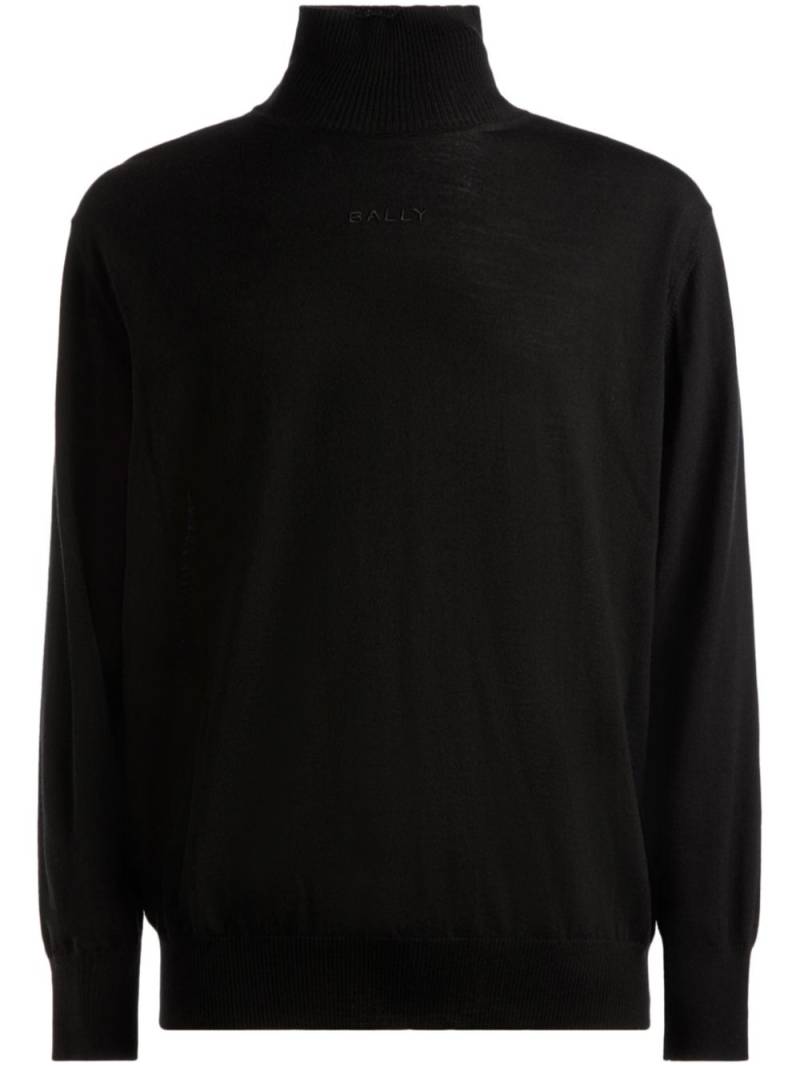 Bally logo-embroidered wool jumper - Black von Bally