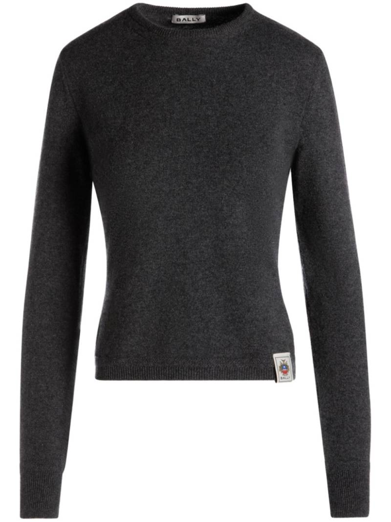 Bally logo-patch cashmere jumper - Grey von Bally