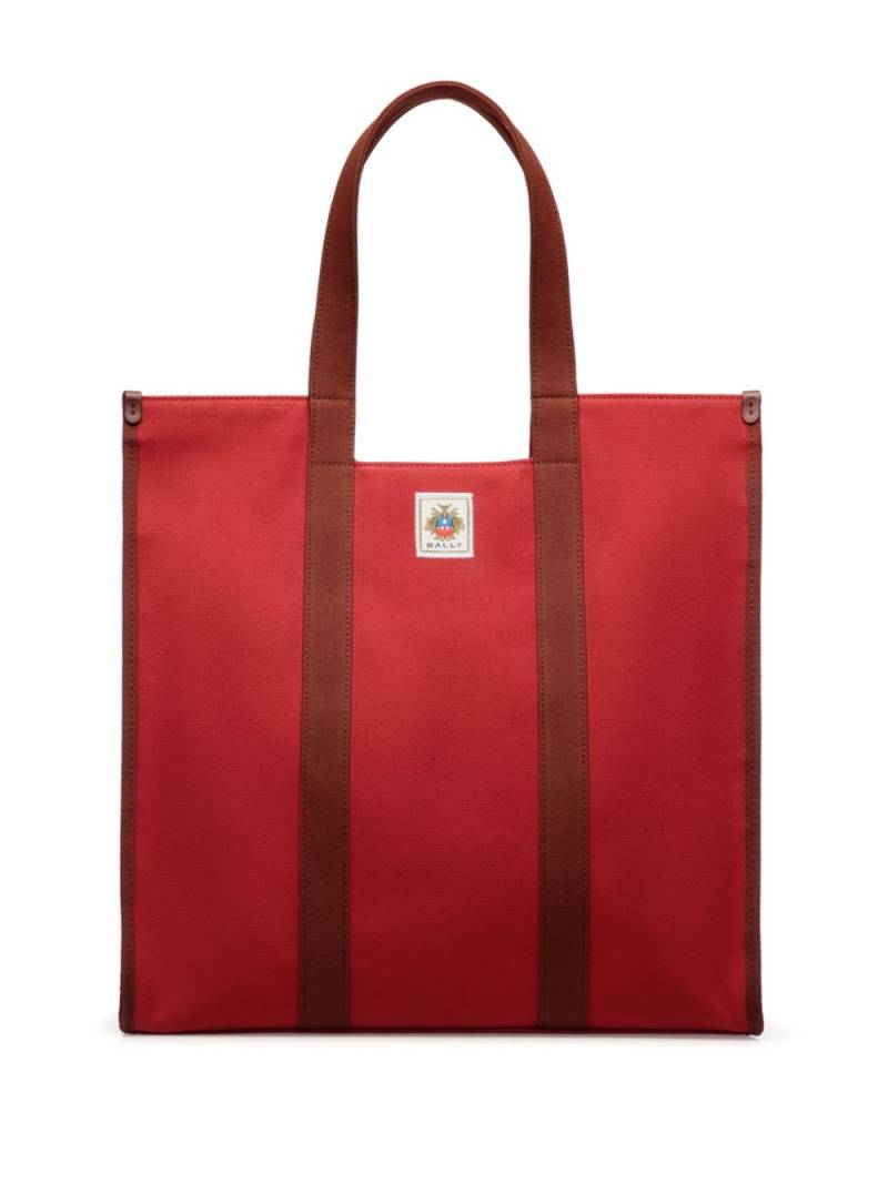 Bally logo-patch tote bag - Red von Bally