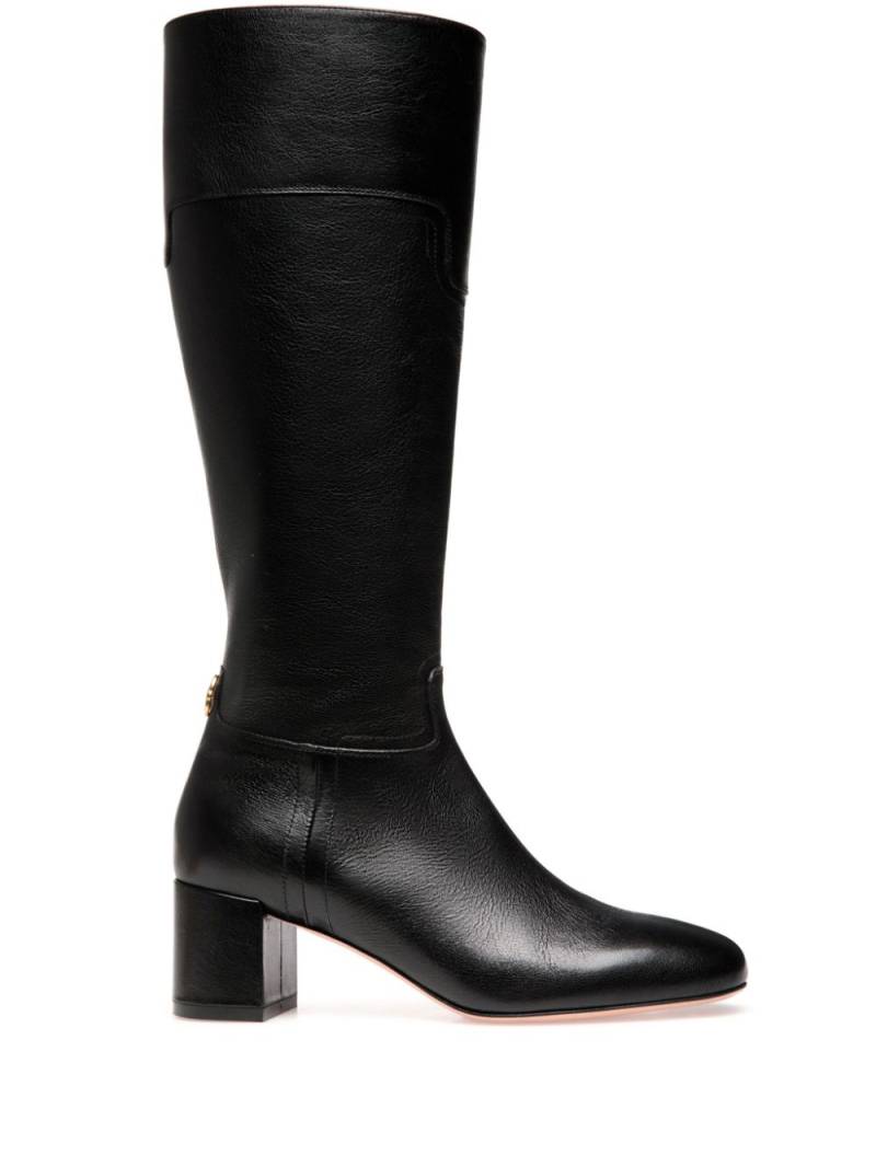 Bally logo-plaque heeled boots - Black von Bally