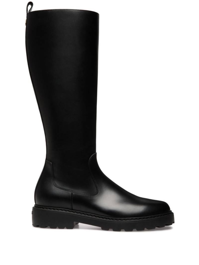 Bally logo-plaque leather boots - Black von Bally