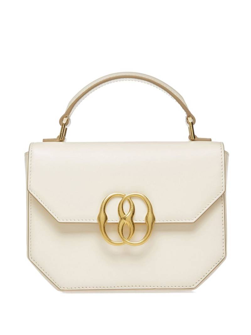 Bally logo-plaque leather mini bag - White von Bally